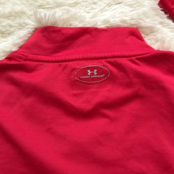 UA ColdGear Pink Mock Neck Long Sleeve Shirt - Picture 5 of 6